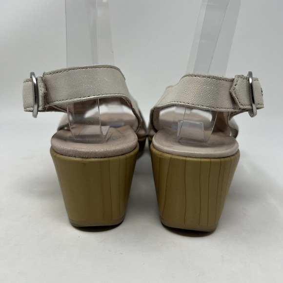 Dansko Jacinda Slingback Sandal Chunky Platform Champagne Women's EU 37 (US 6.5) - Picture 8 of 12